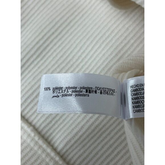 Zara Womens Soft Bomber Jacket Size XL White Gold Snap Button 4968/223 NWT - Picture 6 of 8